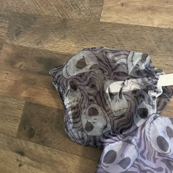 Nightmare Before Christmas NWT Jack Skellington Puff Sleeve Girls  Large 10/12 - Picture 5 of 10